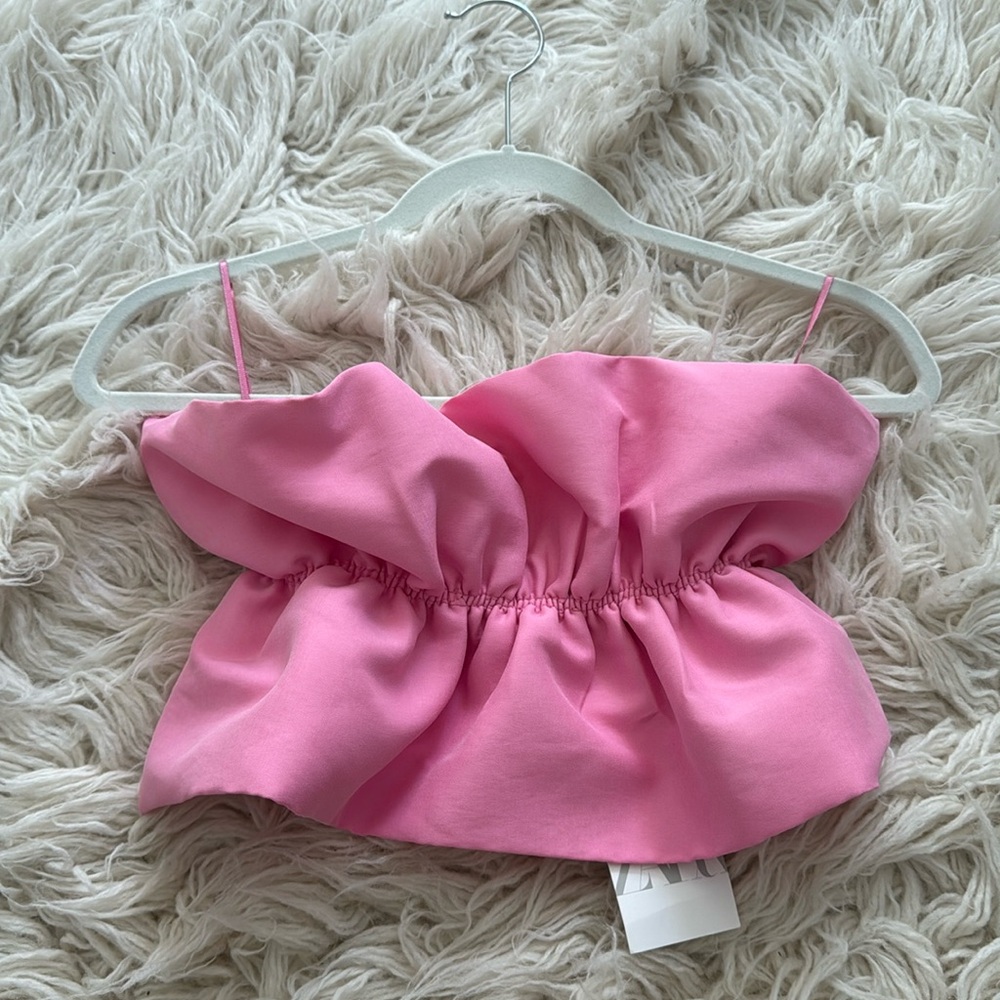 Zara Pink Bow Top
